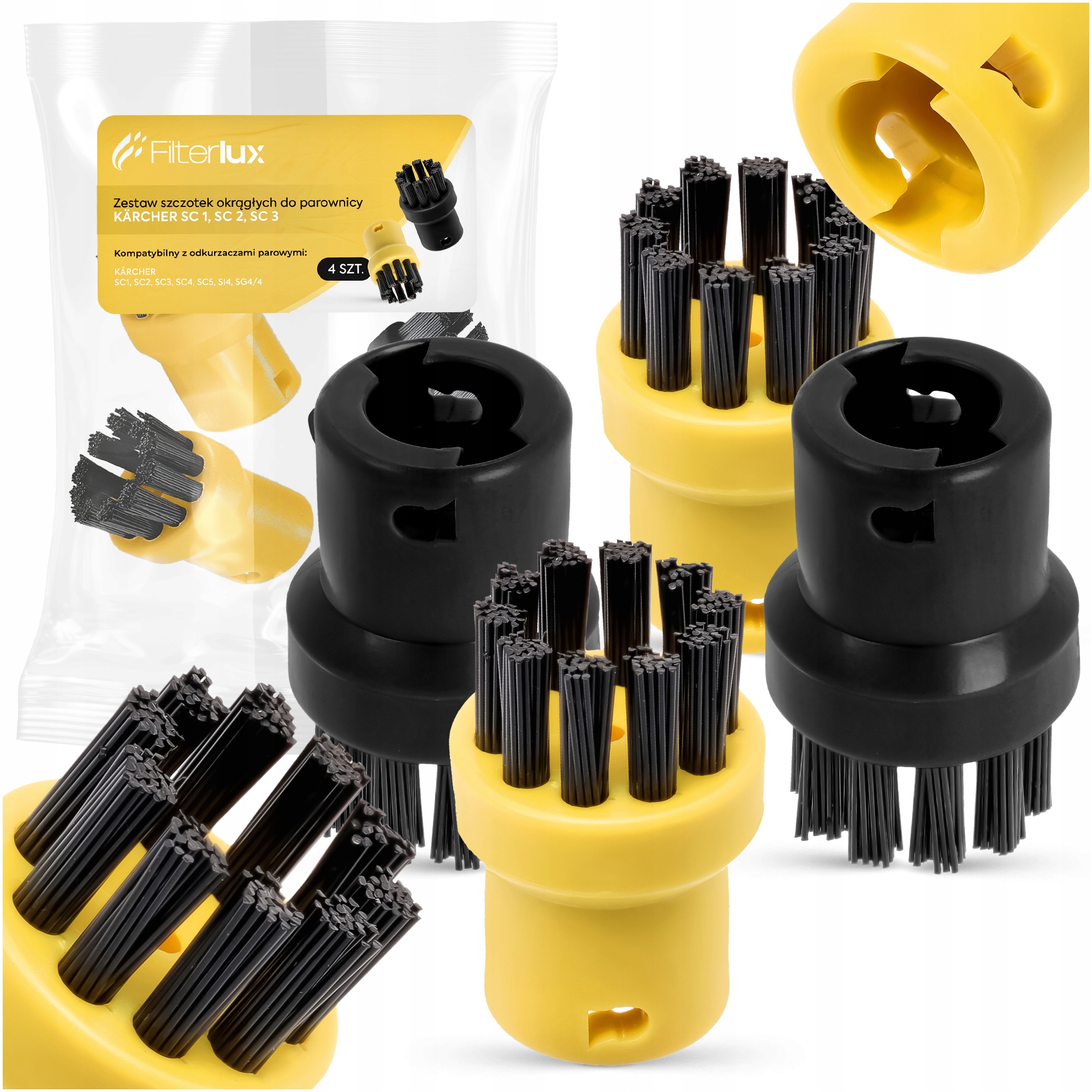 4x guľatá kefa Karcher SC1 SC2 SC3 SC4 SC5 SG4/4